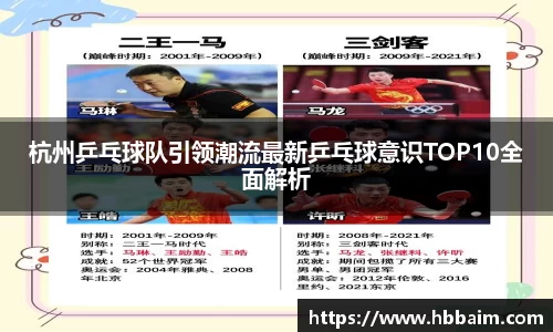 杭州乒乓球队引领潮流最新乒乓球意识TOP10全面解析